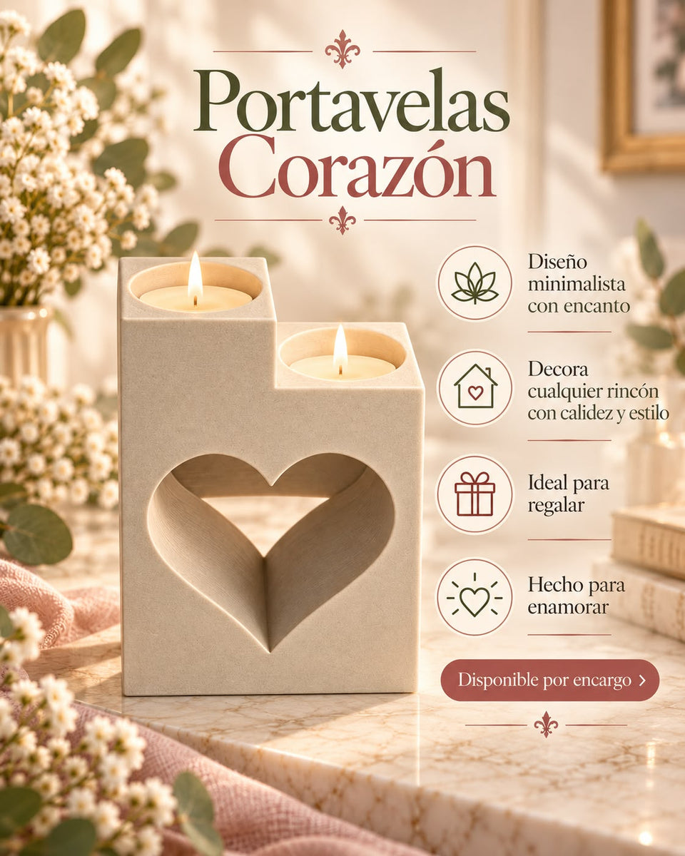 Portavelas Corazón