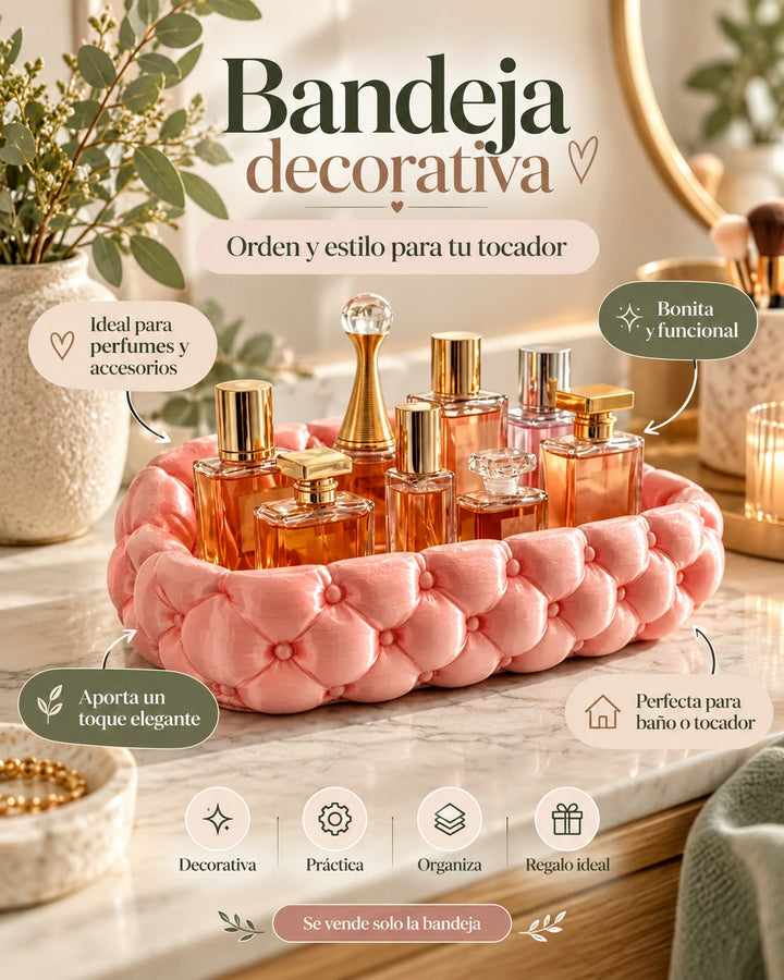 Bandeja acolchada para perfumes