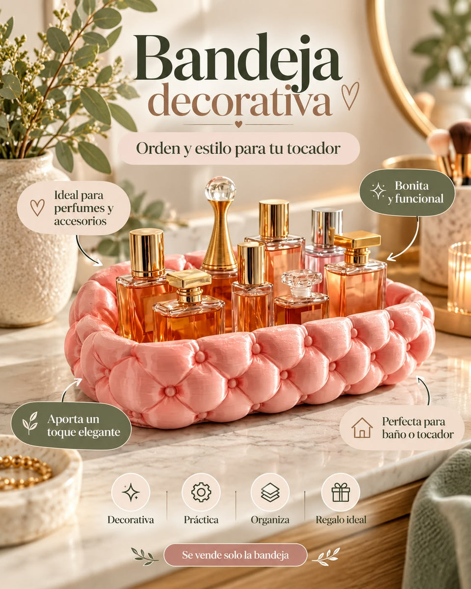 Bandeja acolchada para perfumes