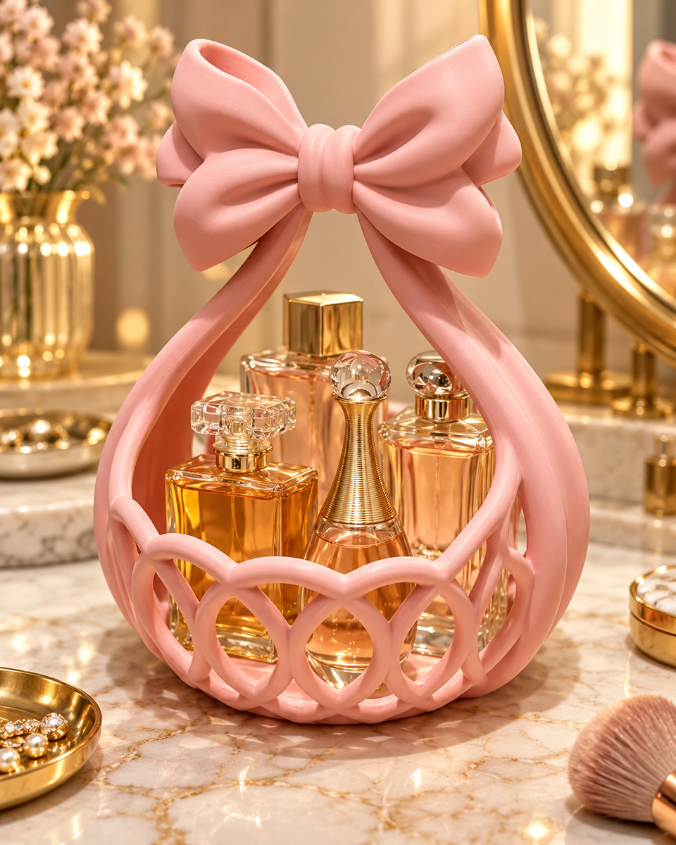 Organizador de perfumes con lazo